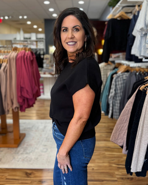 Murphy Twist Detail Sweater in Black