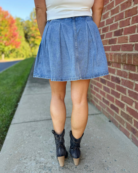 Darlene Pleated Mini Skirt