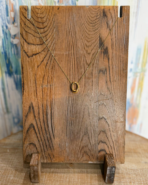 Mini Oval Pendant Waterproof Necklace