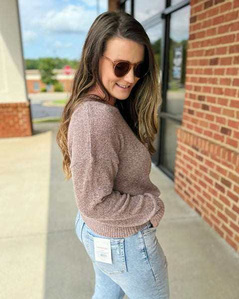 Ollie Soft Sweater in Blush Shimmer