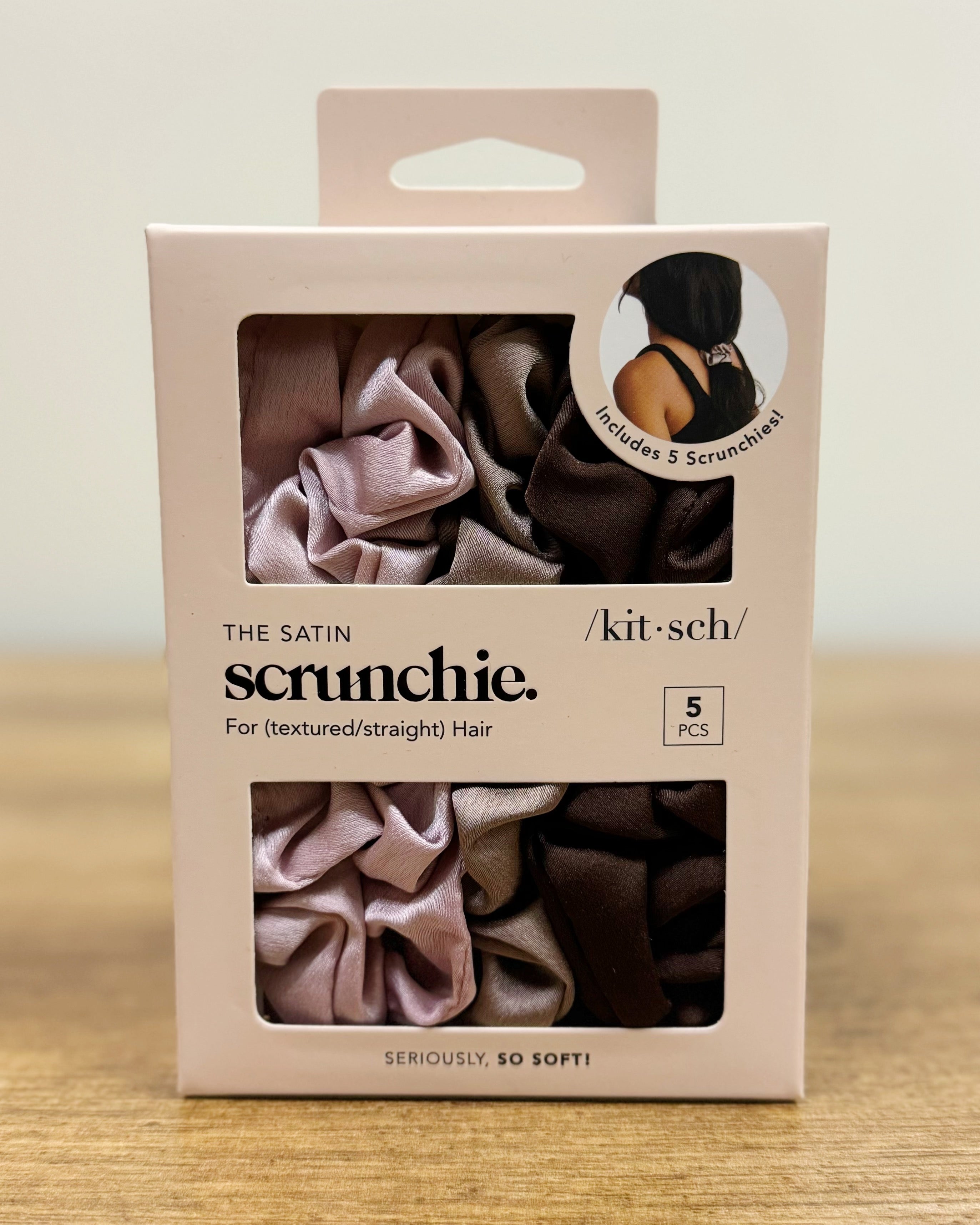 satin hair scrunchies.