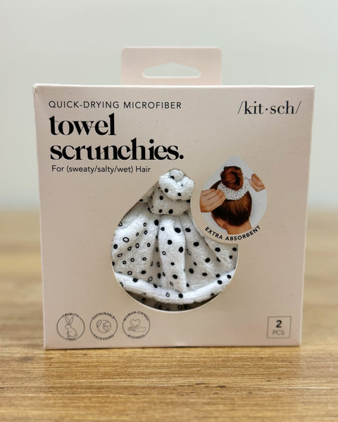 Kitsch Towel Scrunchie 2 Pack - Micro Dot