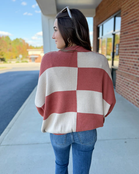 Alora Oversized Sweater in Clay