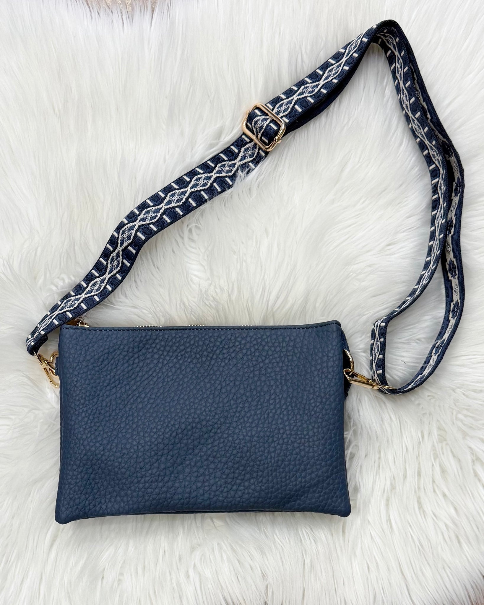 Izzy Crossbody in Slate Blue w/ Guitar Strap