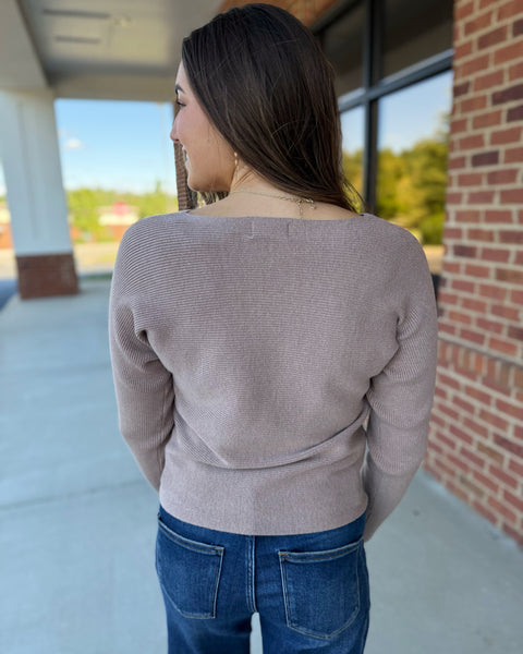 Layla Sweater in Heather Mocha FINAL SALE