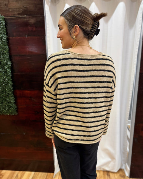 Cassidy Boat Neck Sweater in Taupe