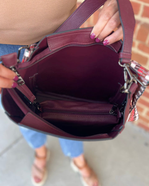 Penny Bucket Bag in Wine