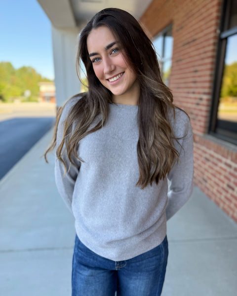 Layla Sweater in Heather Grey FINAL SALE