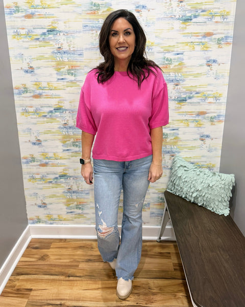 Francis Sweater Top in Punch