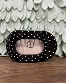TELETIES Black Polka Dot Party Flat Round Hair Clip