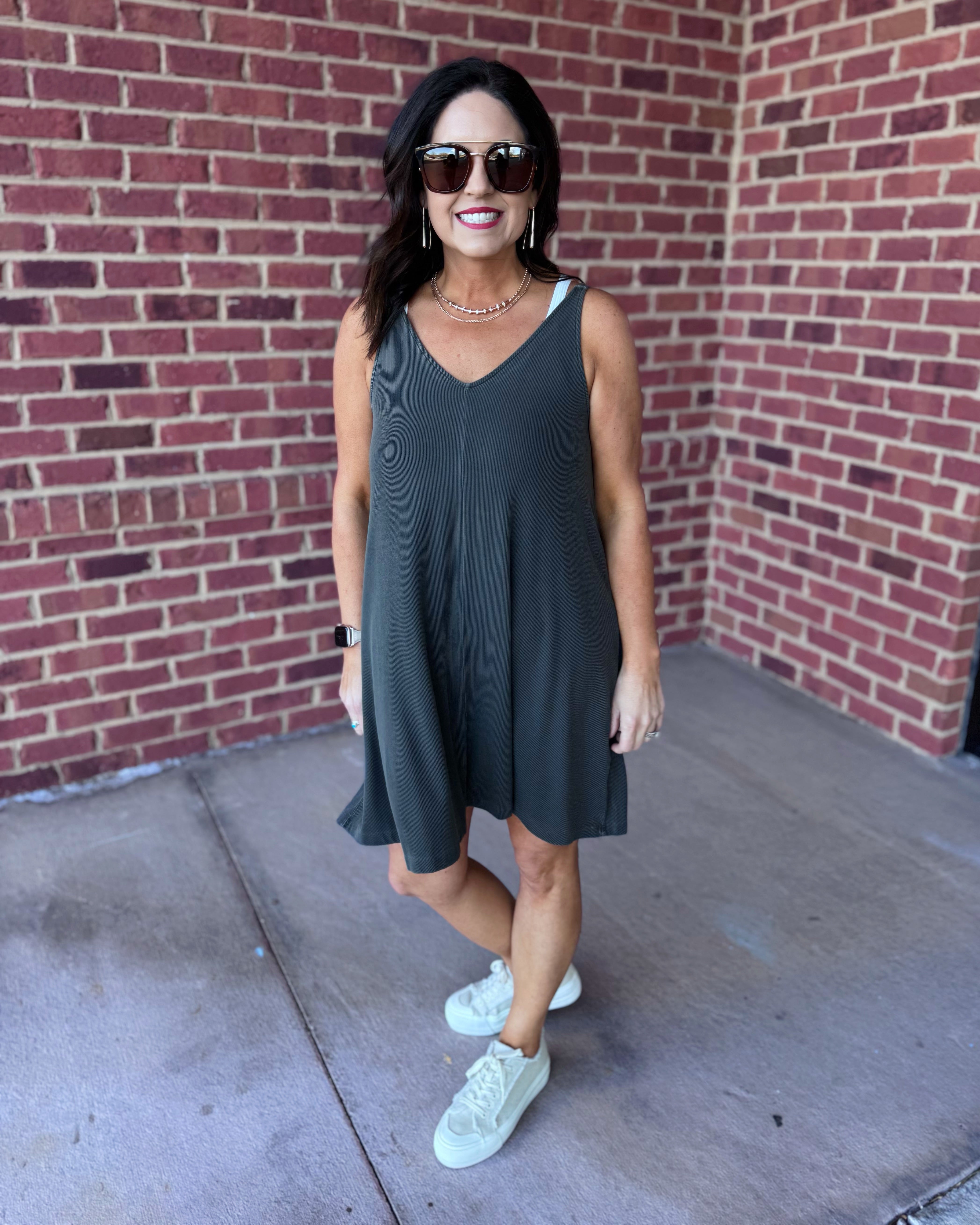 Kacy Knit Dress in Charcoal FINAL SALE M Kacy Knit Dress in Charcoal FINAL SALE M