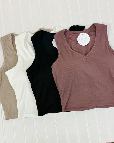 Tessa V-Neck Brami in Red Bean