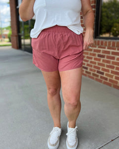 Tiffany Athleisure Shorts in Ginger FINAL SALE