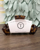 teleties classic tortoise hair claw clip.