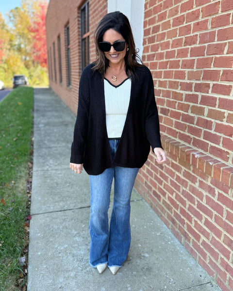 Maple Dolman Sleeve Cardigan in Black