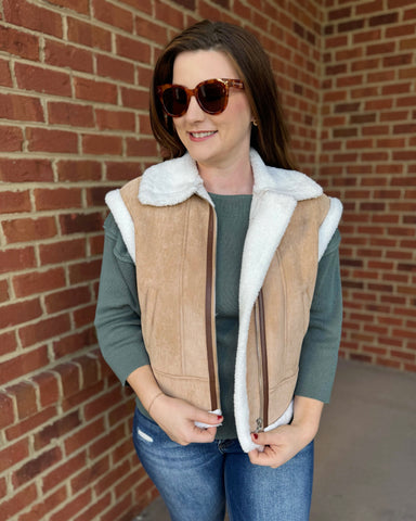 Carly Vest in Khaki