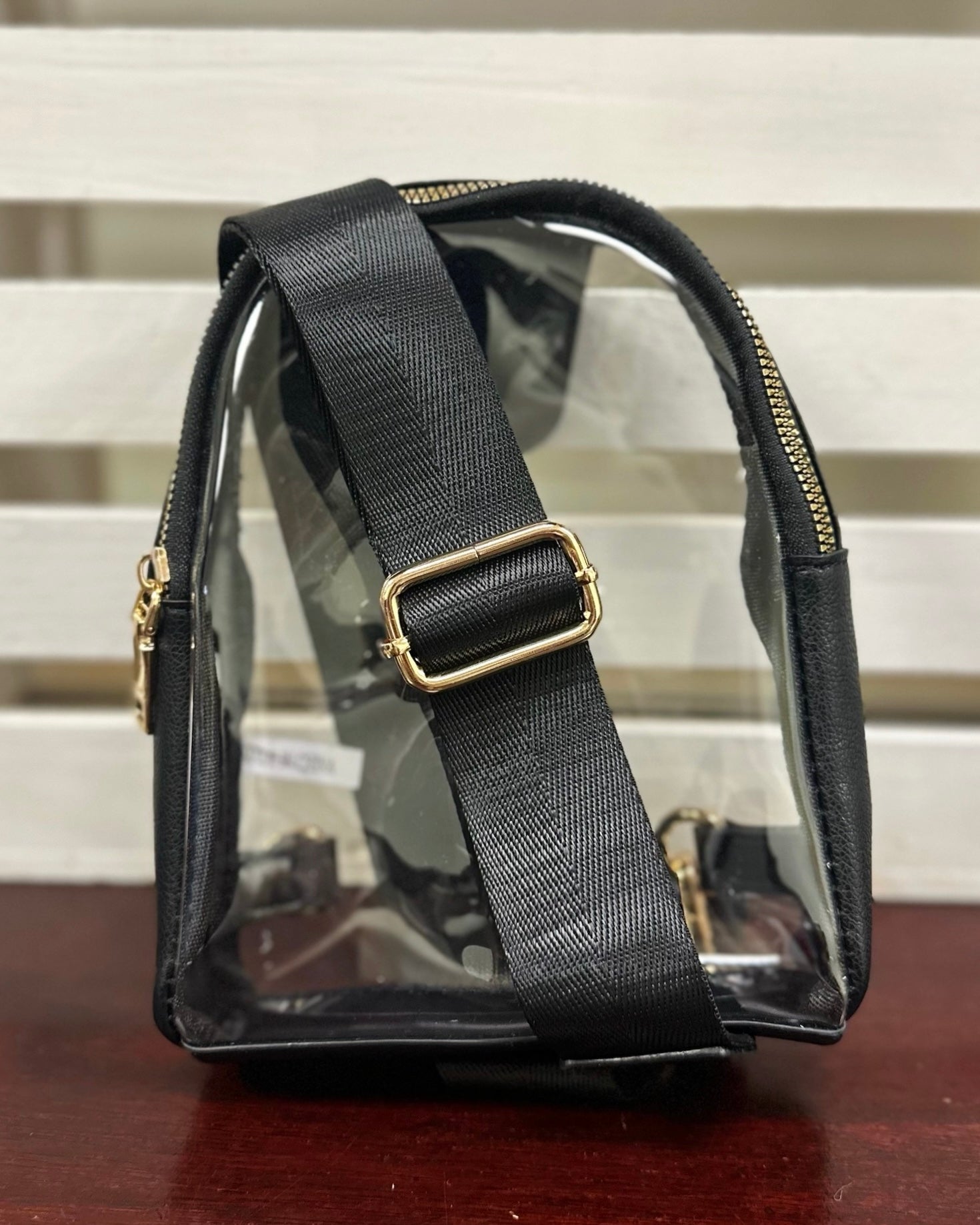 Ellen Clear Sling Bag in Black