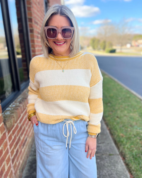 Meredith Sweater in Yellow FINAL SALE
