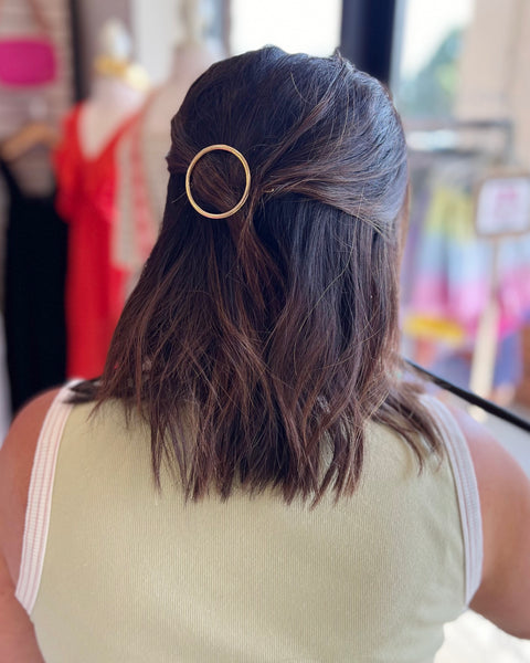 Gold Circle Hair Clip