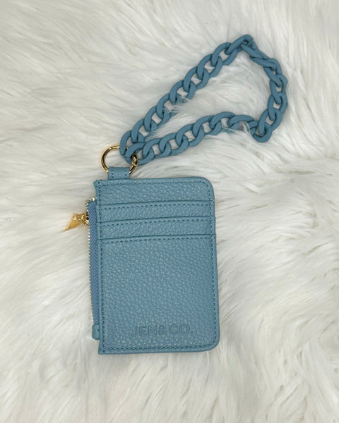 Rhodes Quilted Wallet in Baby Blue