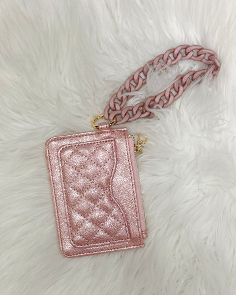 Rhodes Quilted Wallet in Rose Quartz