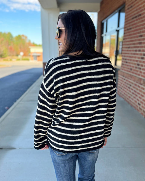 Cassidy Boat Neck Sweater in Black