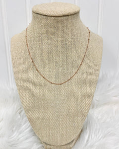 Satellite Chain Layering Necklace in Rose Gold