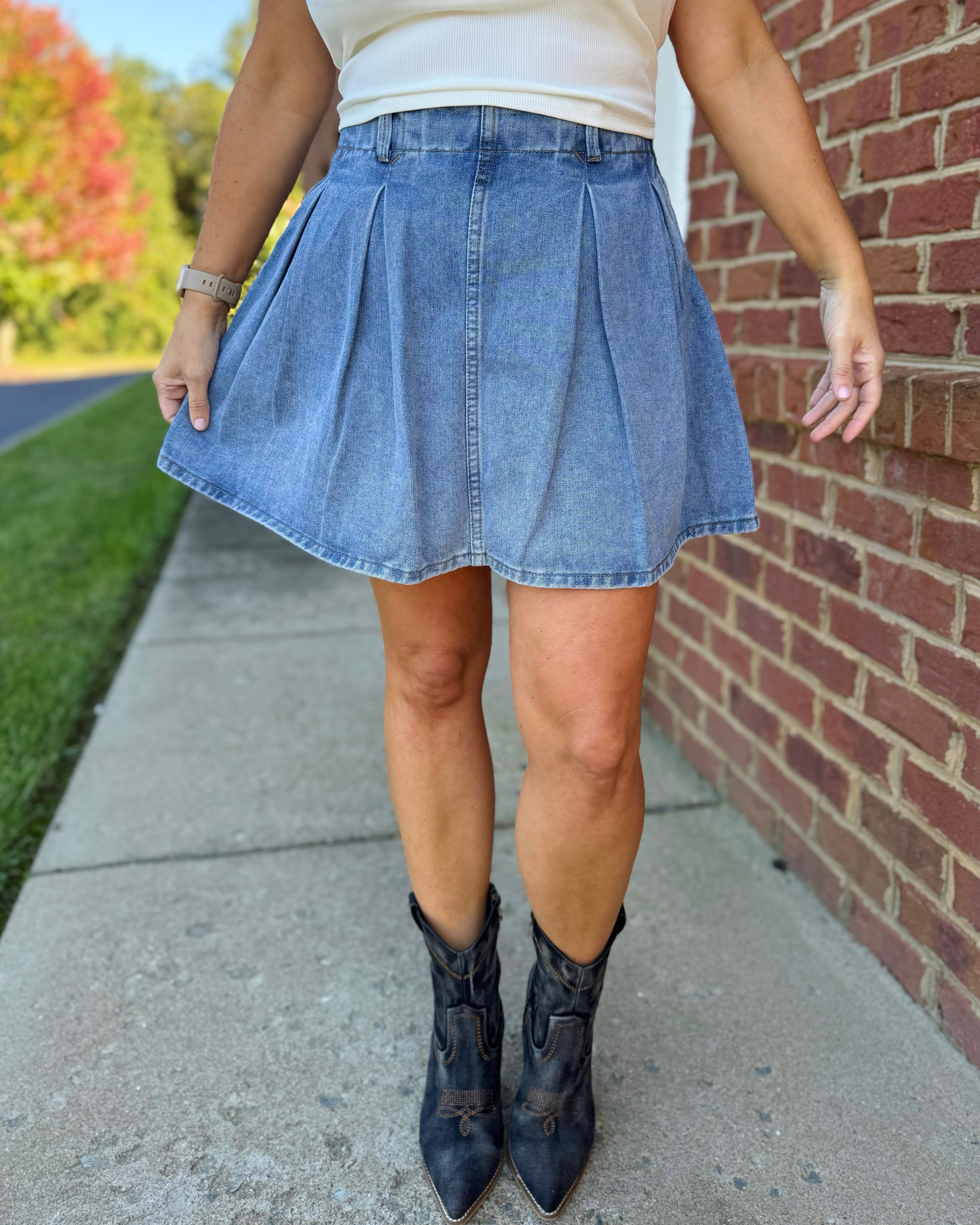 Pleated Skirt Mini Skirt After 40 Plaid Pleated Mini Skirt CM528