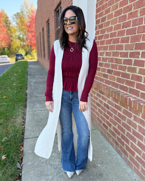 Andrea Sweater Cardigan in Champagne FINAL SALE