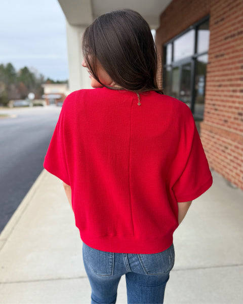 Tia REG/CURVY Top in Ruby FINAL SALE