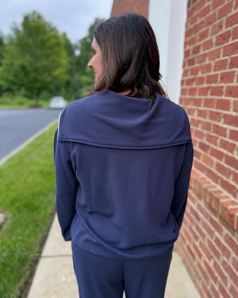 Samantha Lounge Top in Navy FINAL SALE