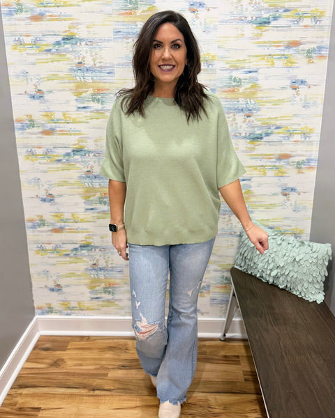 Heidi Dolman Sweater in Sage