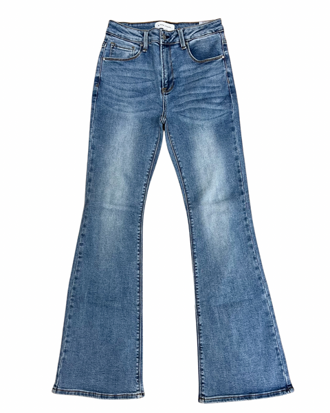 Risen REG/CURVY Basic Flare Jeans FINAL SALE - Madi Savvy Boutique