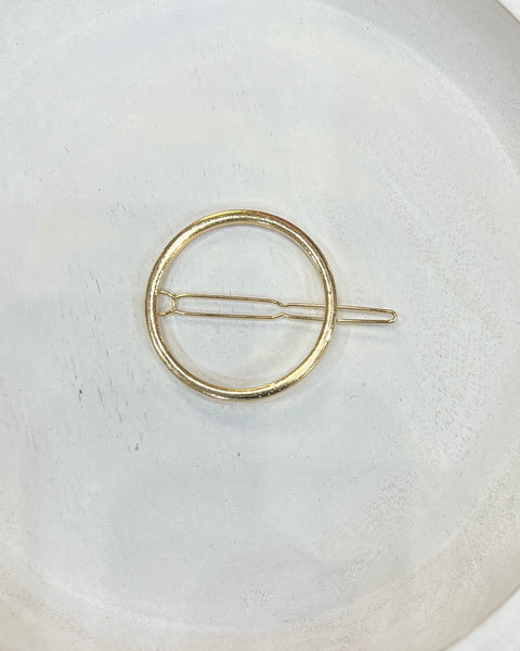 Gold Circle Hair Clip