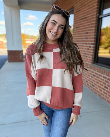 Alora Oversized Sweater in Clay