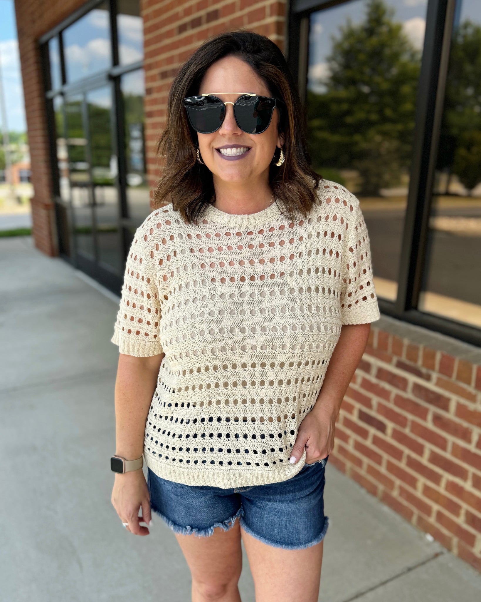 Gayle Knit Top in Oatmeal FINAL SALE