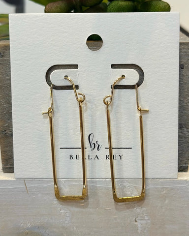 Katie Gold Plated Square Hoop Earrings