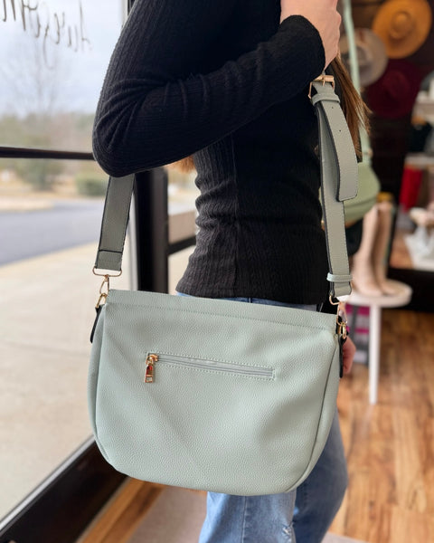 Josephine Crossbody Bag in Pale Seafoam