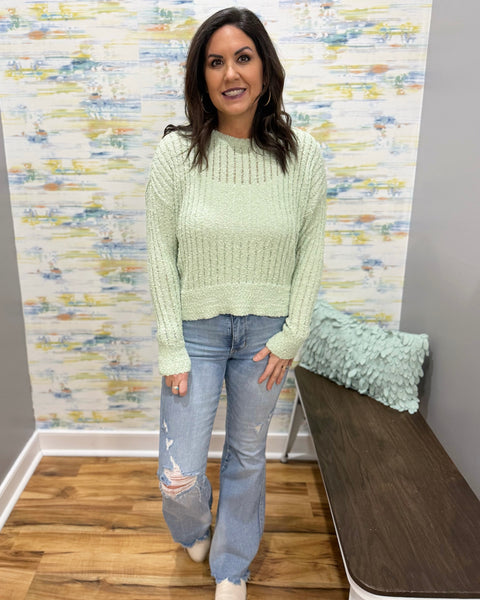 Harmony Ribbed Sweater in Sage