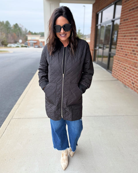 Avery Textured Jacket in Black FINAL SALE