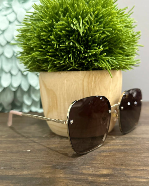I-SEA Emerson Sunglasses in Gold/Brown