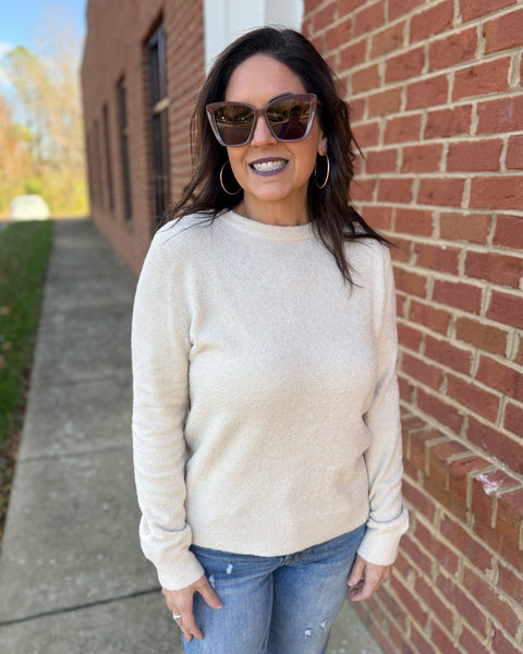 Dillon Soft Sweater in Cream