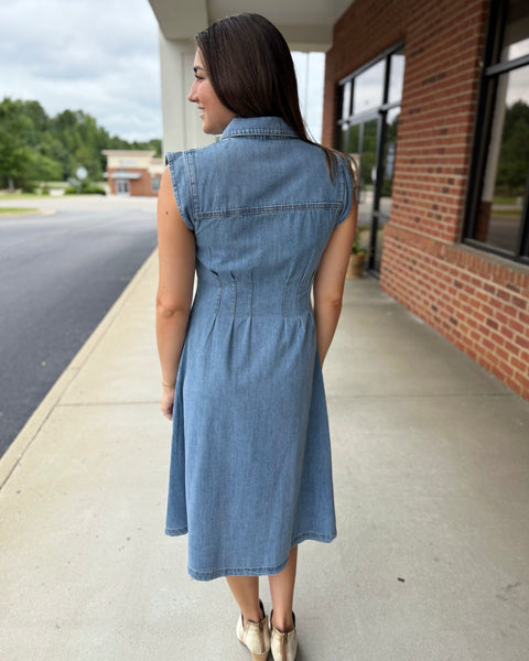 Wynn Denim Midi Dress FINAL SALE