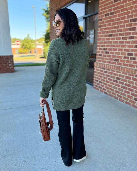 Georgia Slouchy Sweater in Olive