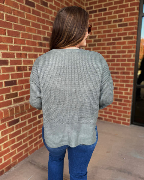 Mara REG/CURVY Knit Sweater in Charcoal