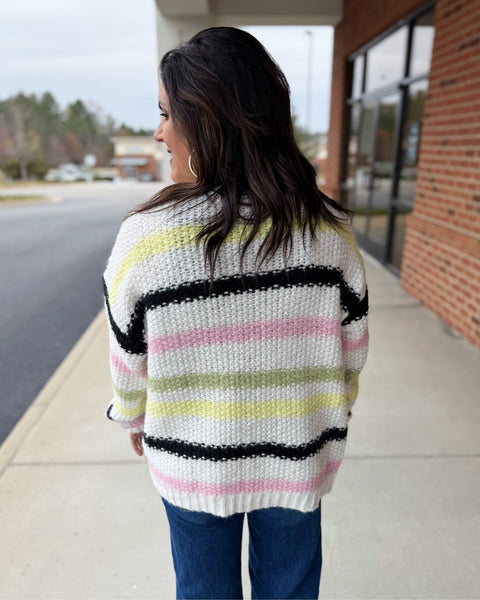 Austin Stripe Cardigan Sweater FINAL SALE