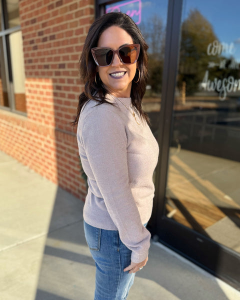 Dillon Soft Sweater in Dusty Blush