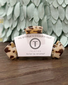 teleties classic hair claw clip in tortoise