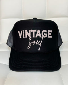 Vintage Soul Black Trucker Hat