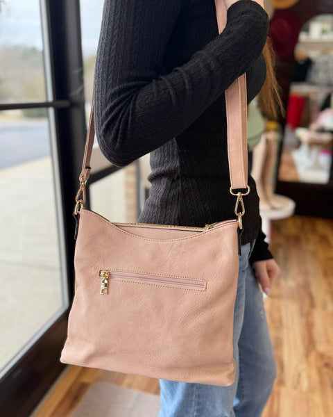 Emma Crossbody Bag in Light Pink